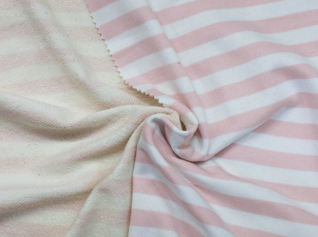 Three thread no-fleecy striped-white-pink 3-19 ( 1*1)
