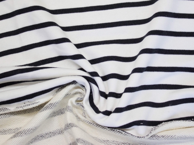 Three thread non-fleecy striped-white-dark blue 8 (1.5*0.5)