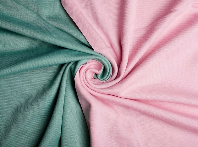 Interlock with fleece for children's crafts-dirty pink 1, green 045-19